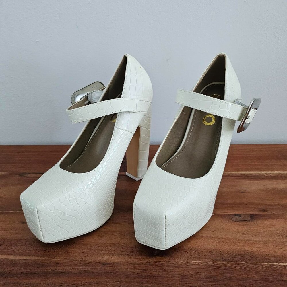 Ego Square Toe Platform Heels - image 3